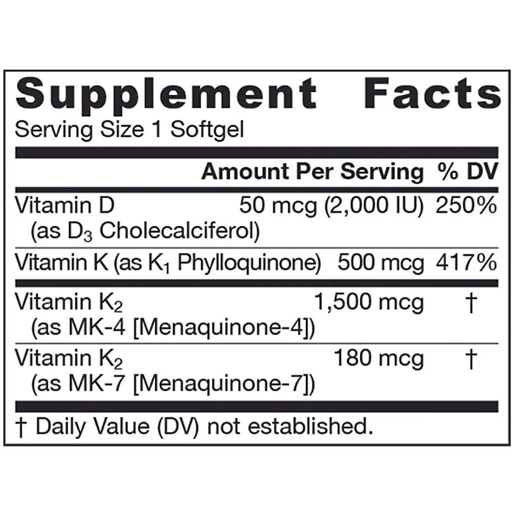 K-vitamin, Jarrow Formulas K-Right, 60 lágykapszula K-vitamin, Jarrow Formulas K-Right, 60 lágykapszula