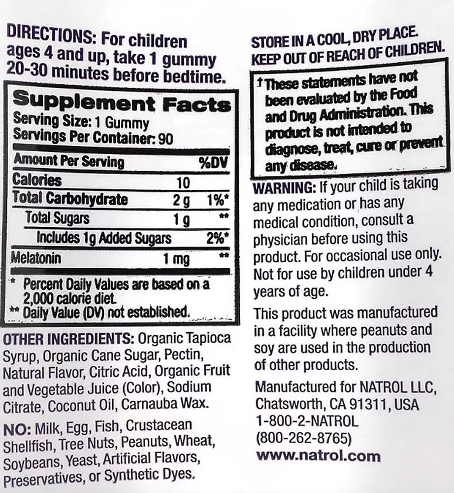 Gyermek Melatonin 1 mg, Natrol Kids Melatonin, 90 gyumicukor bogyó ízben Gyermek Melatonin 1 mg, Natrol Kids Melatonin, 90 gyumicukor bogyó ízben
