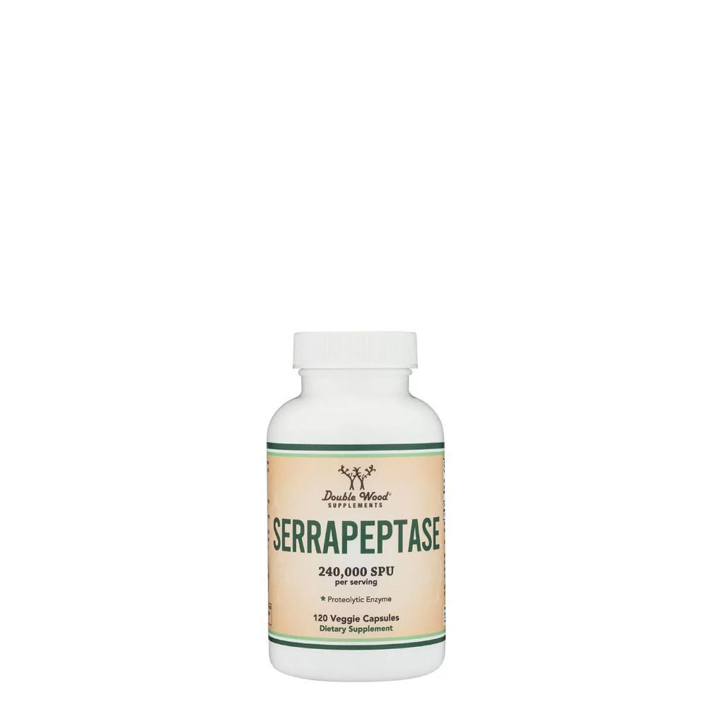 Emésztő Enzim, Double Wood Supplements Serrapeptase, 120 kapszula Emésztő Enzim, Double Wood Supplements Serrapeptase, 120 kapszula