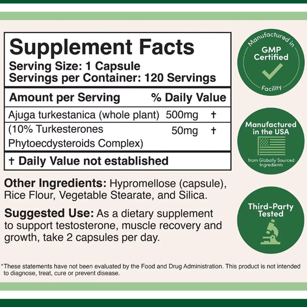 Turkeszteron 500 mg, Double Wood Supplements Turkesterone 10%, 120 kapszula Turkeszteron 500 mg, Double Wood Supplements Turkesterone 10%, 120 kapszula