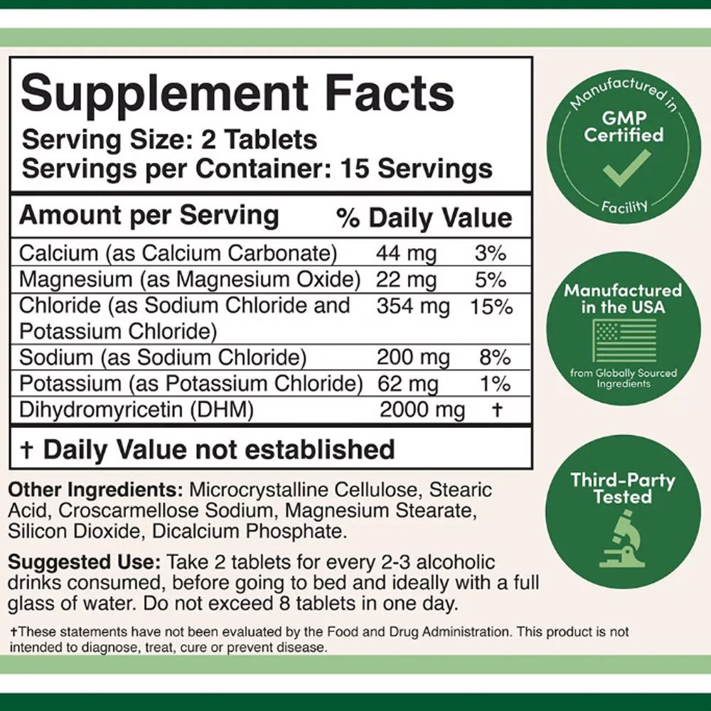 Máj Támogató, Double Wood Supplements DHM 1000, 30 tabletta Máj Támogató, Double Wood Supplements DHM 1000, 30 tabletta