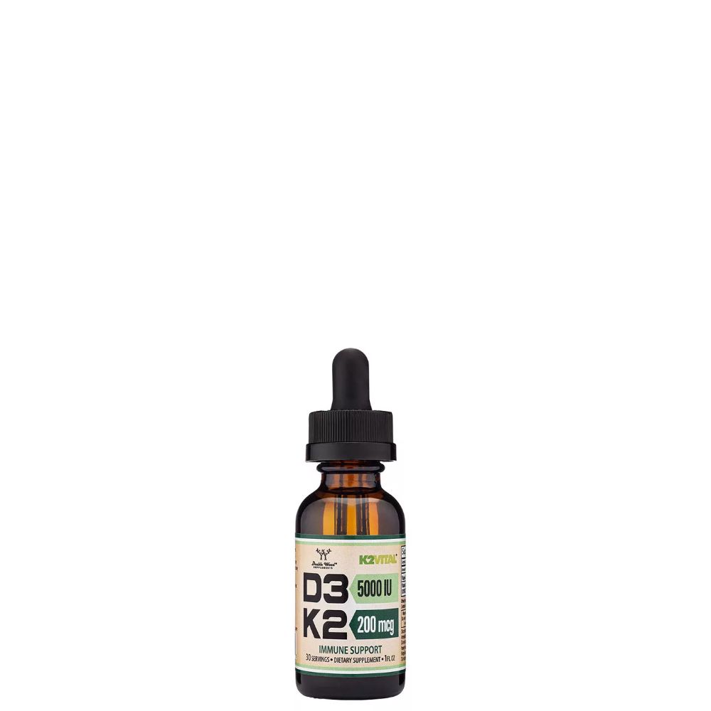 D-Vitamin 500 IU és K2-Vitamin 200 mcg, Double Wood Supplements Vitamin D3 + K2 Liquid, 30 ml D-Vitamin 500 IU és K2-Vitamin 200 mcg, Double Wood Supplements Vitamin D3 + K2 Liquid, 30 ml