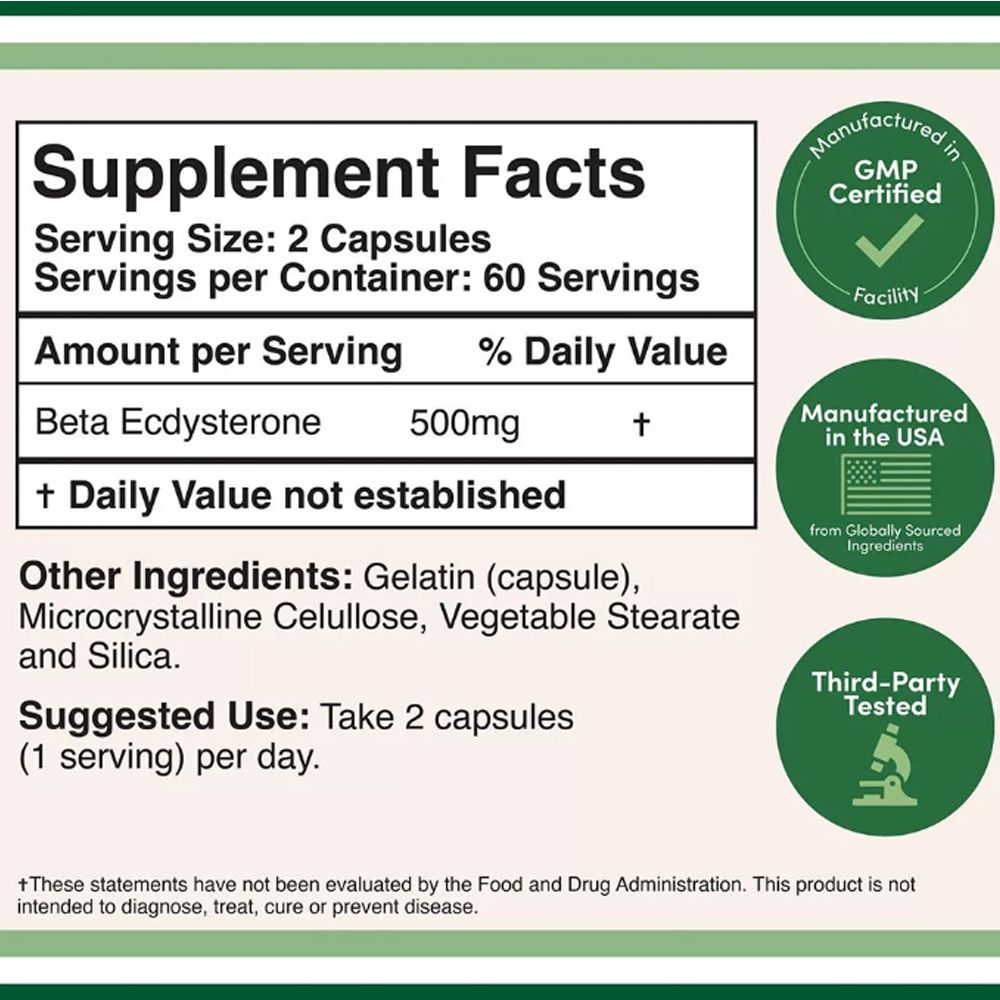 Béta-Ediszteron 500 mg, Double Wood Supplements Beta Ecdysterone, 120 kapszula Béta-Ediszteron 500 mg, Double Wood Supplements Beta Ecdysterone, 120 kapszula
