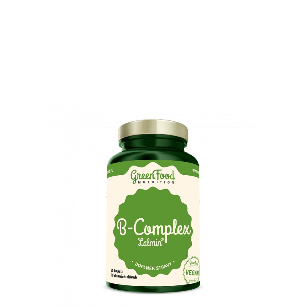 Szerves kötésű B-komplex, GreenFood Nutrition B-Complex Lalmin, 60 kapszula - EXP.2025.11.07.