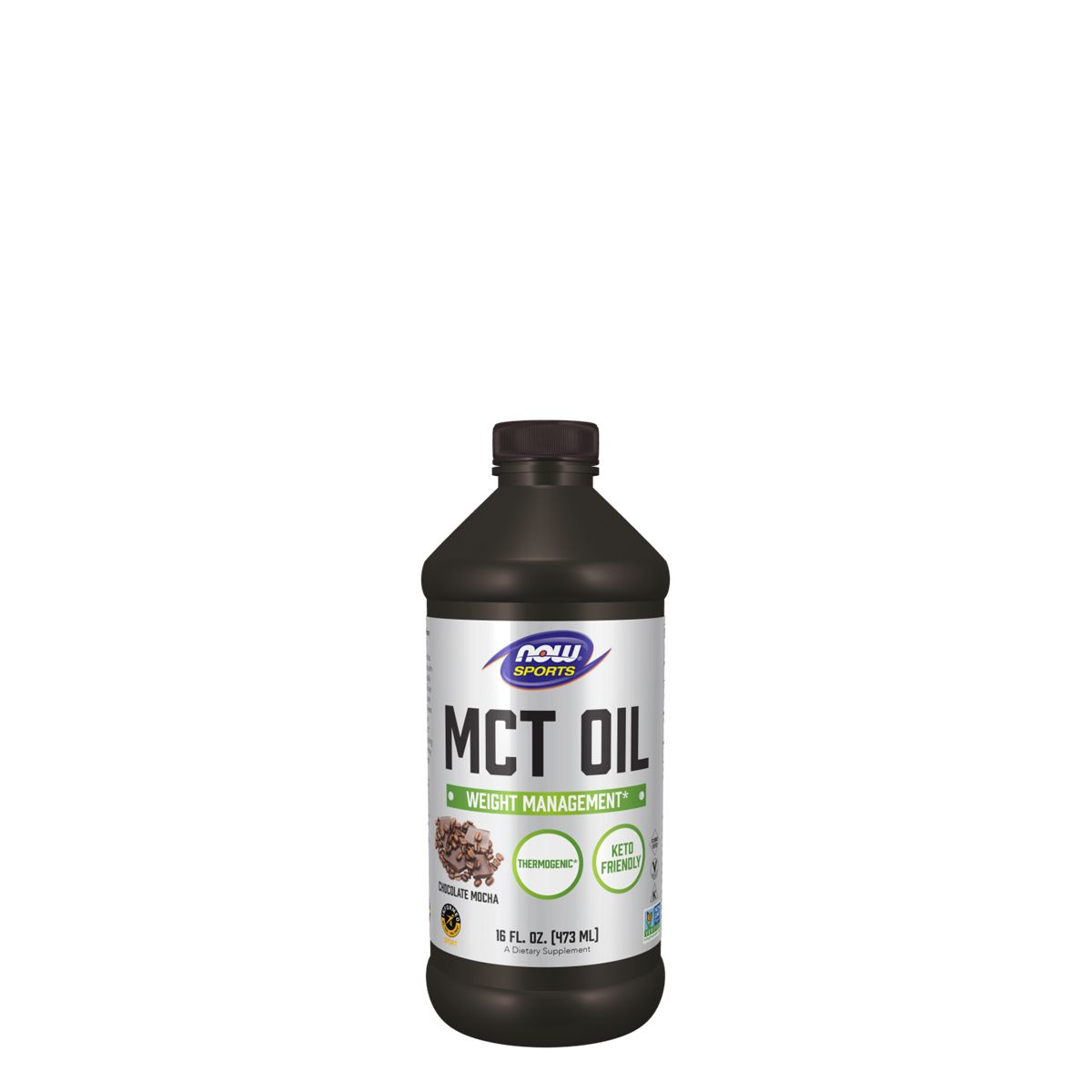 MCT olaj, vanília-mogyoró ízesítés, Now MCT Oil, 473 ml - EXP.2025.10.