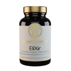 EliXir Bromelain enzim, SuperGreens, 60 kapszula