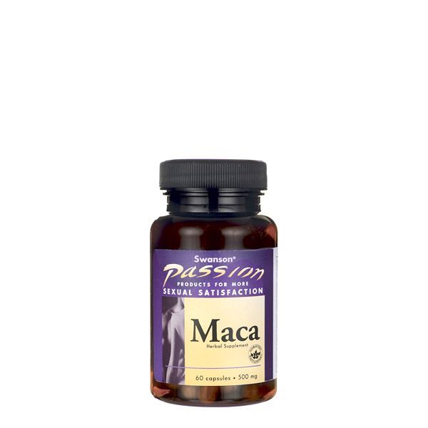 Maca gyökér 500 mg, Swanson Maca, 60 kapszula - EXP.2026.02.28.