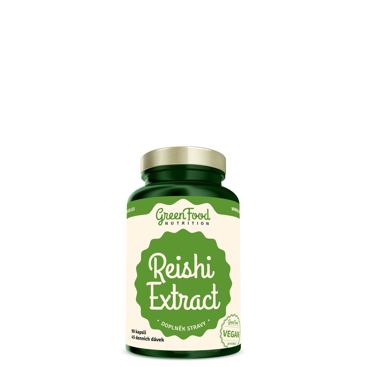 Reishi gyógygomba kivonat, GreenFood Reishi Extract, 90 kapszula - EXP.2026.06.23.