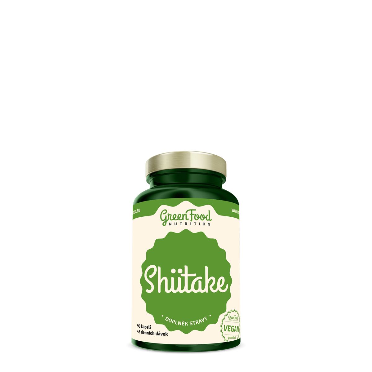 Shiitake gyógygomba kivonat, GreenFood Shiitake Extract, 90 kapszula - EXP.2026.06.27.