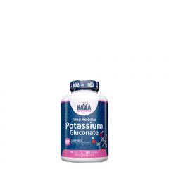 Kálium-glükonát 99 mg, Haya Labs Potassium Gluconate, 100 tabletta - EXP.2026.06.