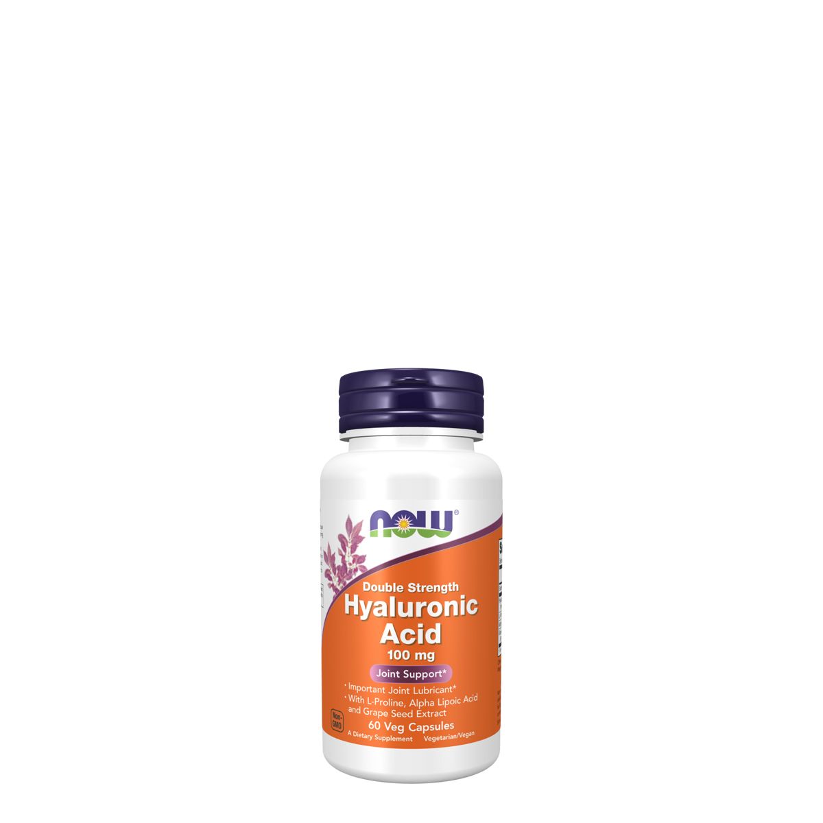 Hialuronsav 100 mg, Now Hyaluronic Acid, 60 kapszula - EXP.2026.05.