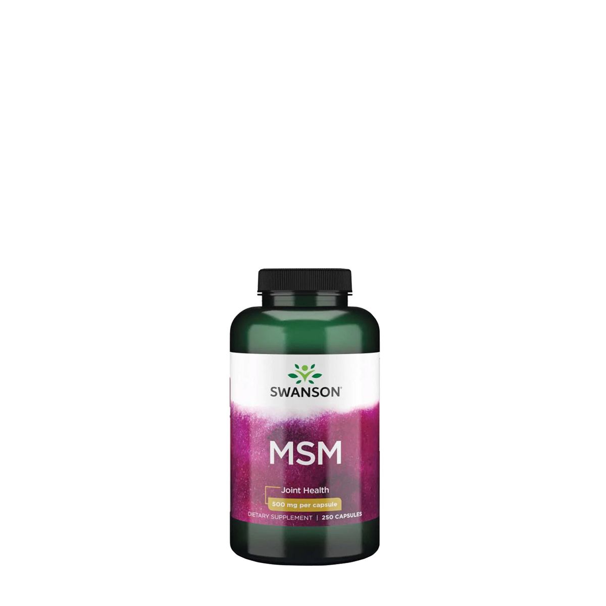 Metilszulfonilmetán 500 mg, Swanson MSM, 250 kapszula - EXP.2026.08.