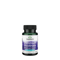 Króm pikolinát 200 mcg, Swanson Chromium Picolinate, 100 kapszula - EXP.2026.06.