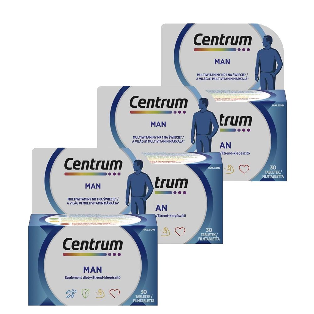 Centrum Men - Multivitamin férfiaknak - 3 x 30 tabletta