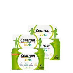 Centrum Kids - Multivitamin négy évnél idősebb gyerekek számára - 2 x 30 rágótabletta