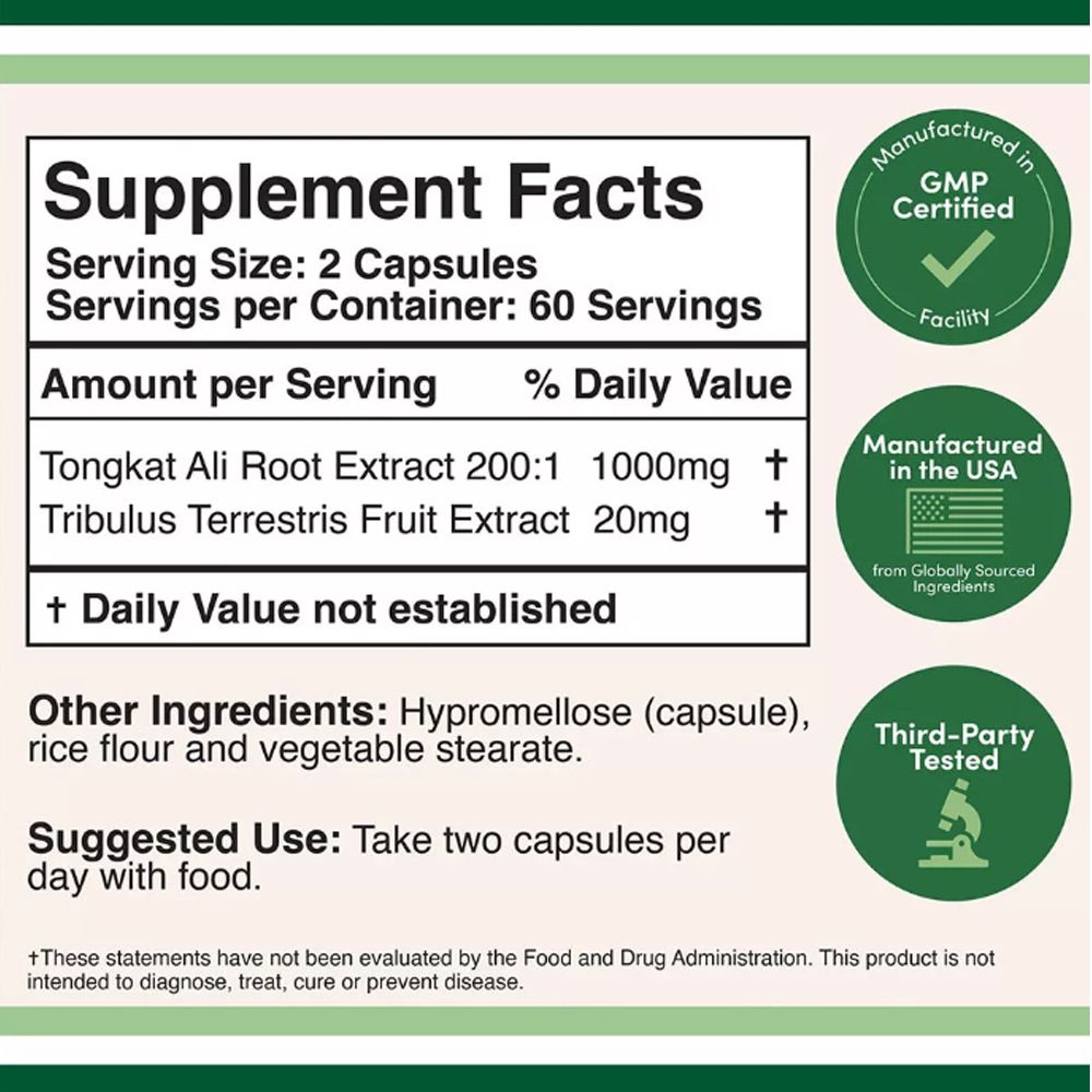 Természetes tesztoszteron növelő, Double Wood Supplements Tongkat Ali Extract, 3 x 120 kapszula Természetes tesztoszteron növelő, Double Wood Supplements Tongkat Ali Extract, 3 x 120 kapszula