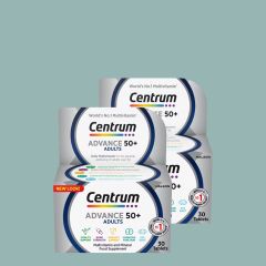 Teljeskörű napi multivitamin 50 év felettieknek - Centrum Advance 50+ - 2 x 30 tabletta