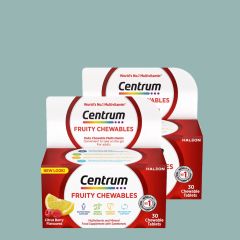 Centrum Fruity Chewables - Gyümölcs ízű multivitamin rágótabletta - 2 x 30 rágótabletta