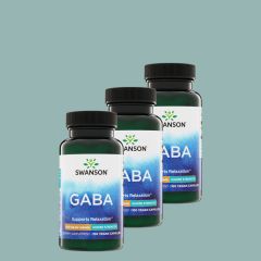 GABA gamma-amino-vajsav 500 mg, Swanson GABA, 3 x 100 kapszula