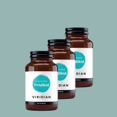 Könnyen lenyelhető gyerek multivitamin, Viridian Viridikid Multivitamin & Mineral, 3 x 90 kapszula
