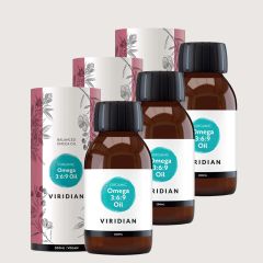 Bio omega 3-6-9 olaj, Viridian 100% Organic Omega 3-6-9, 3 x 200 ml