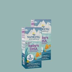 Omega-3 D-vitaminnal Csecsemőknek, Nordic Naturals Baby's Dha With Vitamin D3, 2 x 60 ml