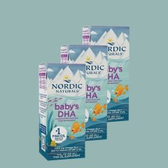 Omega-3 D-vitaminnal Csecsemőknek, Nordic Naturals Baby's Dha With Vitamin D3, 3 x 60 ml