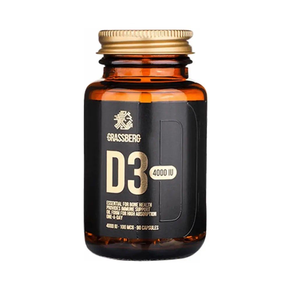 D3-vitamin 4000 IU, Grassberg Vitamin D3, 90 kapszula