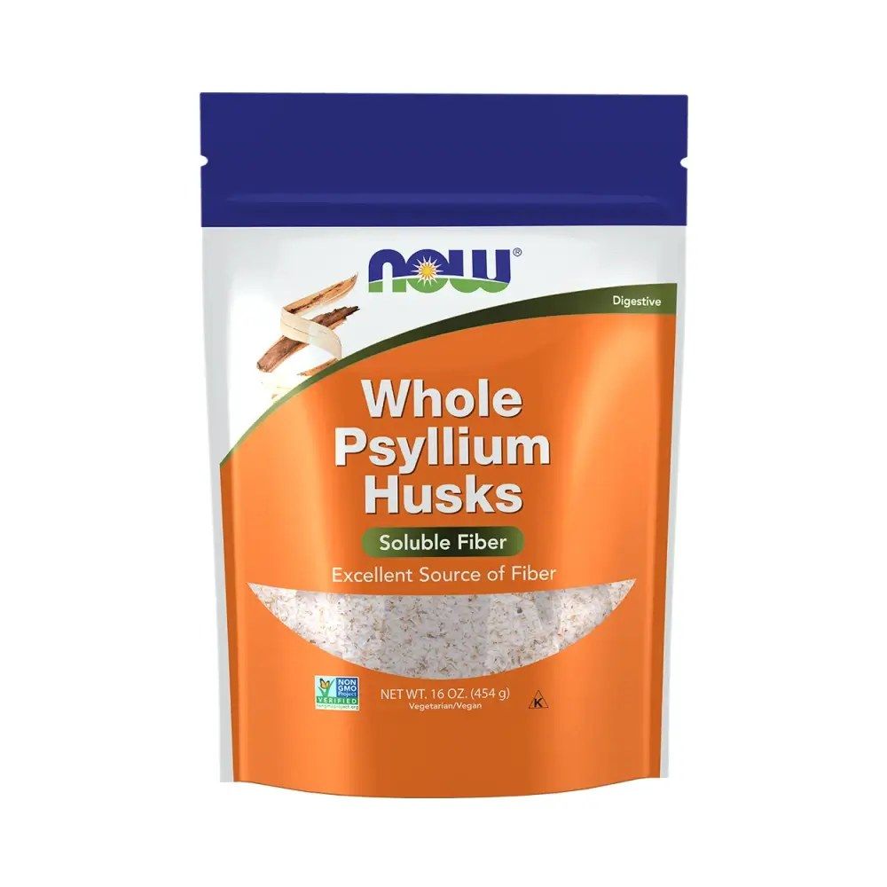 Egész útifű maghéj, Now Whole Psyllium Husks, 454 g