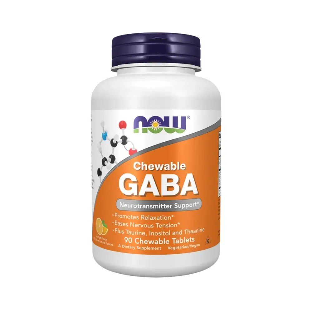 Rágható GABA, Now GABA Chewable, 90 rágótabletta