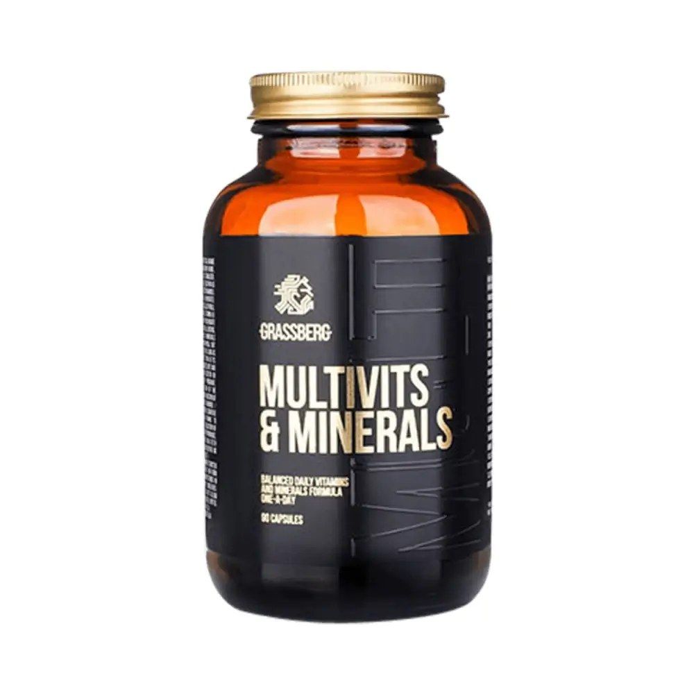 Multivitamin és ásványi anyag, Grassberg Multivits & Minerals, 90 kapszula