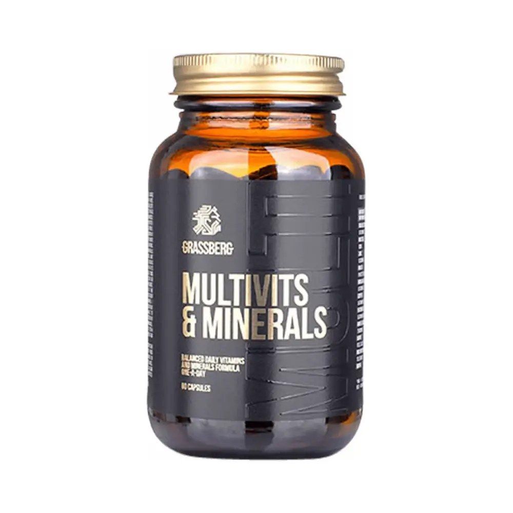 Multivitamin és ásványi anyag, Grassberg Multivits & Minerals, 60 kapszula