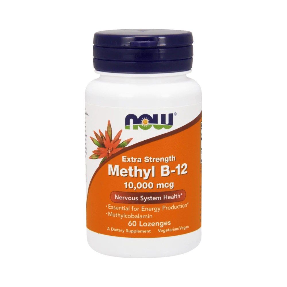 Metil B-12 vitamin 10000 mcg, Now Methyl B-12, 60 kapszula