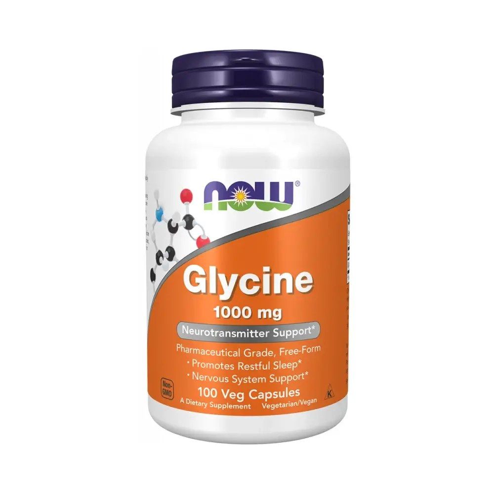 Glicin aminosav 1000 mg, Now Glycine, 100 kapszula