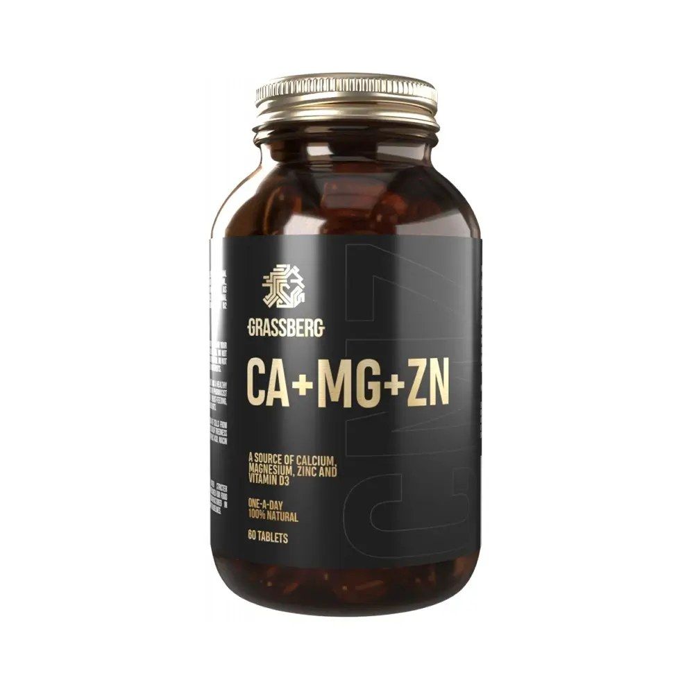 Kálcium, magnézium és cink, Grassberg Ca+Mg+Zn, 60 tabletta
