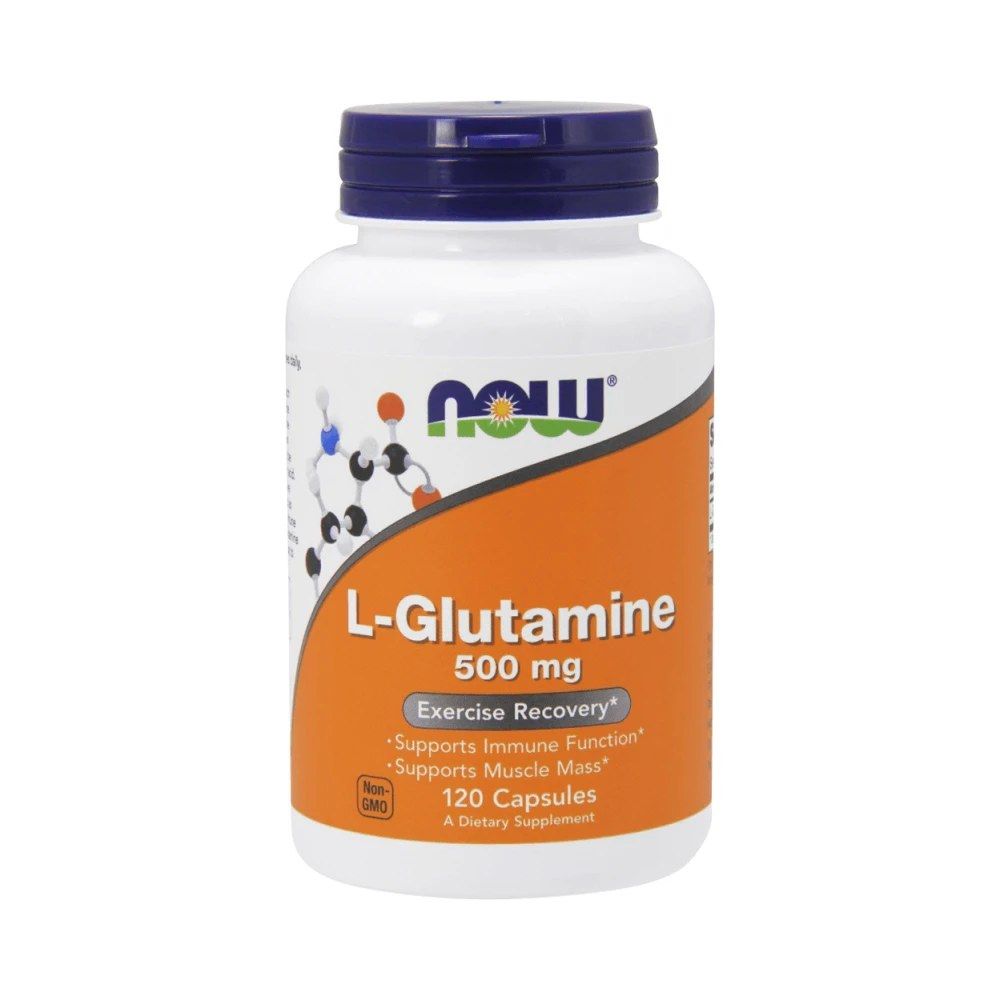 L-glutamin 500 mg, Now L-Glutamine, 120 kapszula