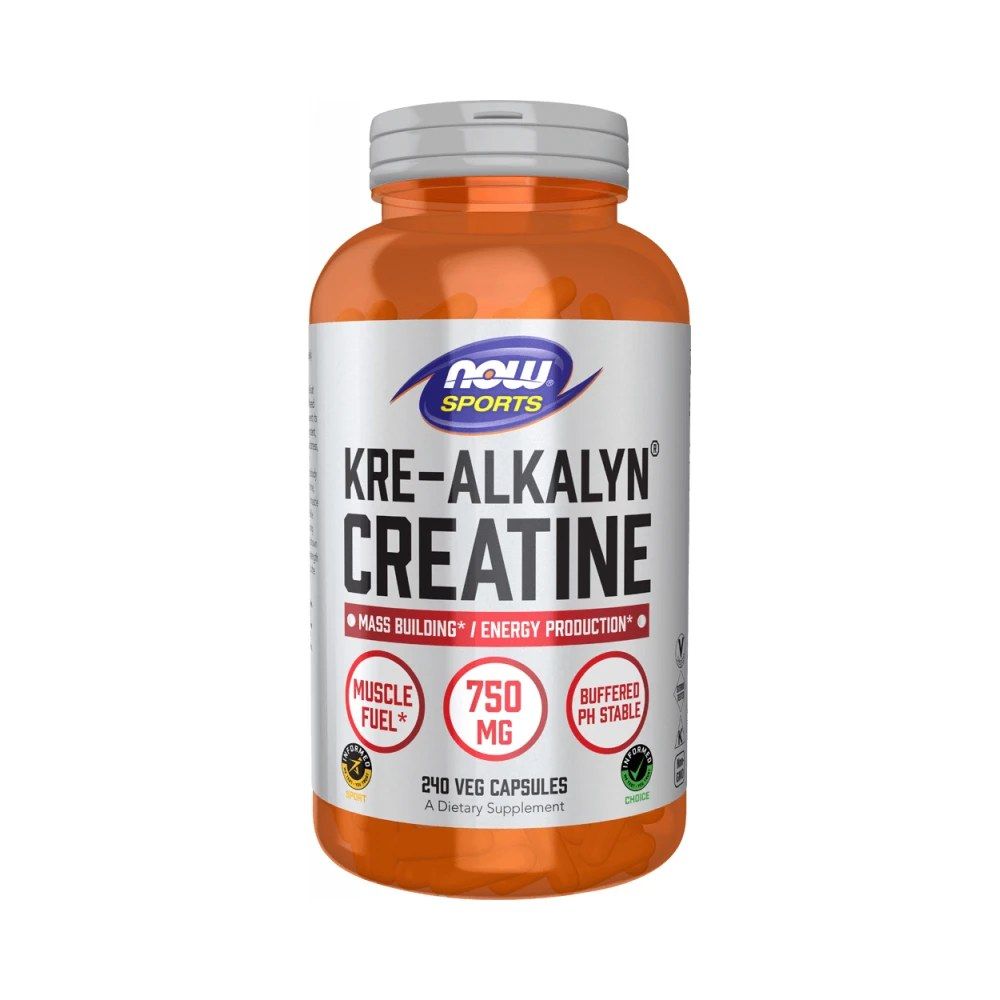 Kre-alkalin pH-stabil kreatin, Now Kre-Alkalyn, 240 kapszula