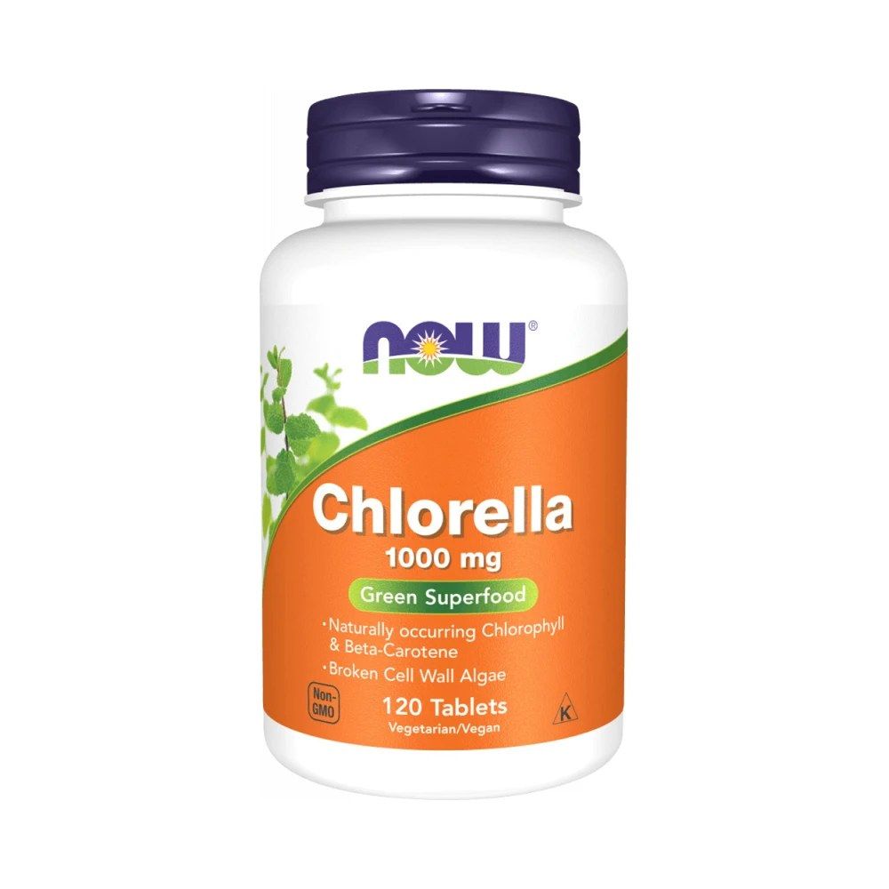 Klorella zöld szupertápanyag 1000 mg, Now Chlorella, 120 kapszula