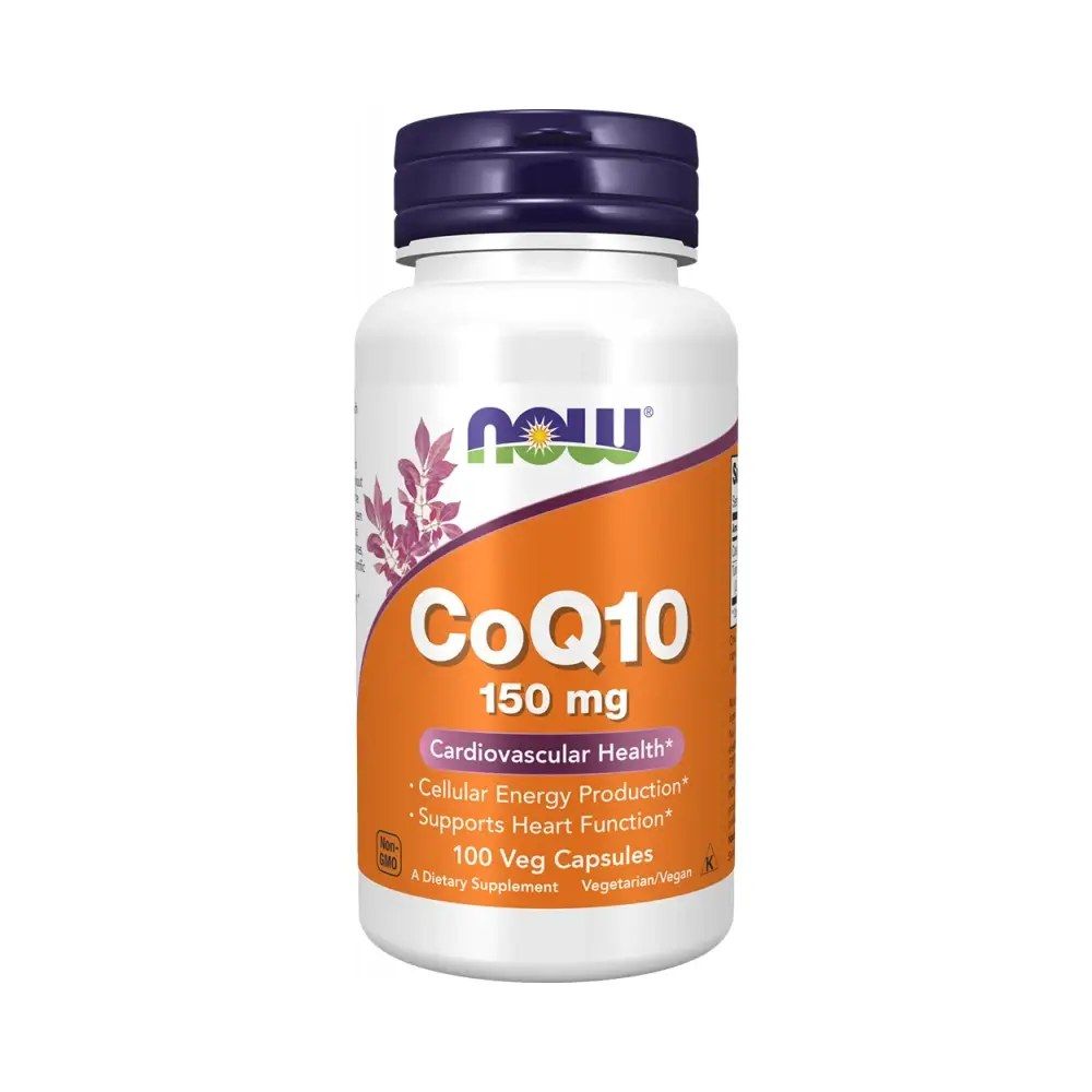Q10 koenzim 150 mg, Now CoQ10, 100 kapszula