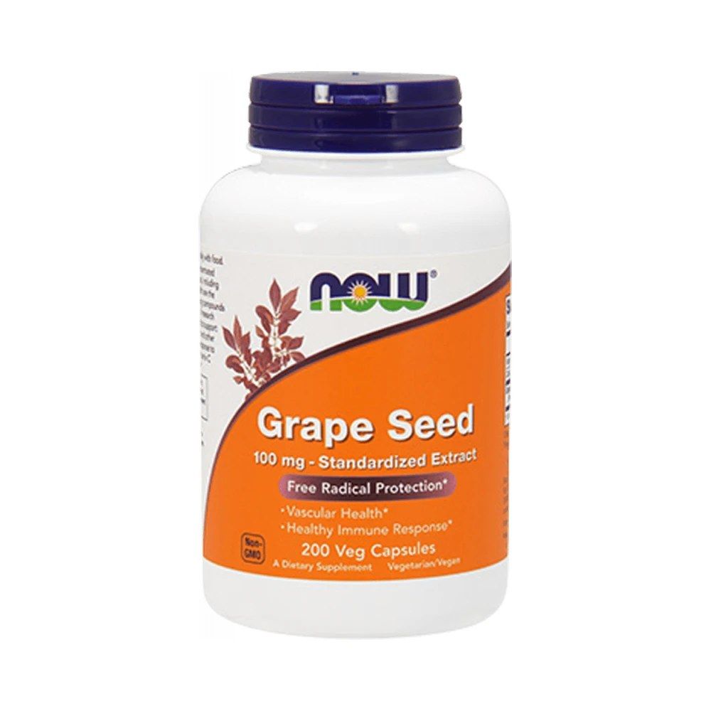 Szőlőmag kivonat 100 mg, Now Grape Seed, 200 kapszula