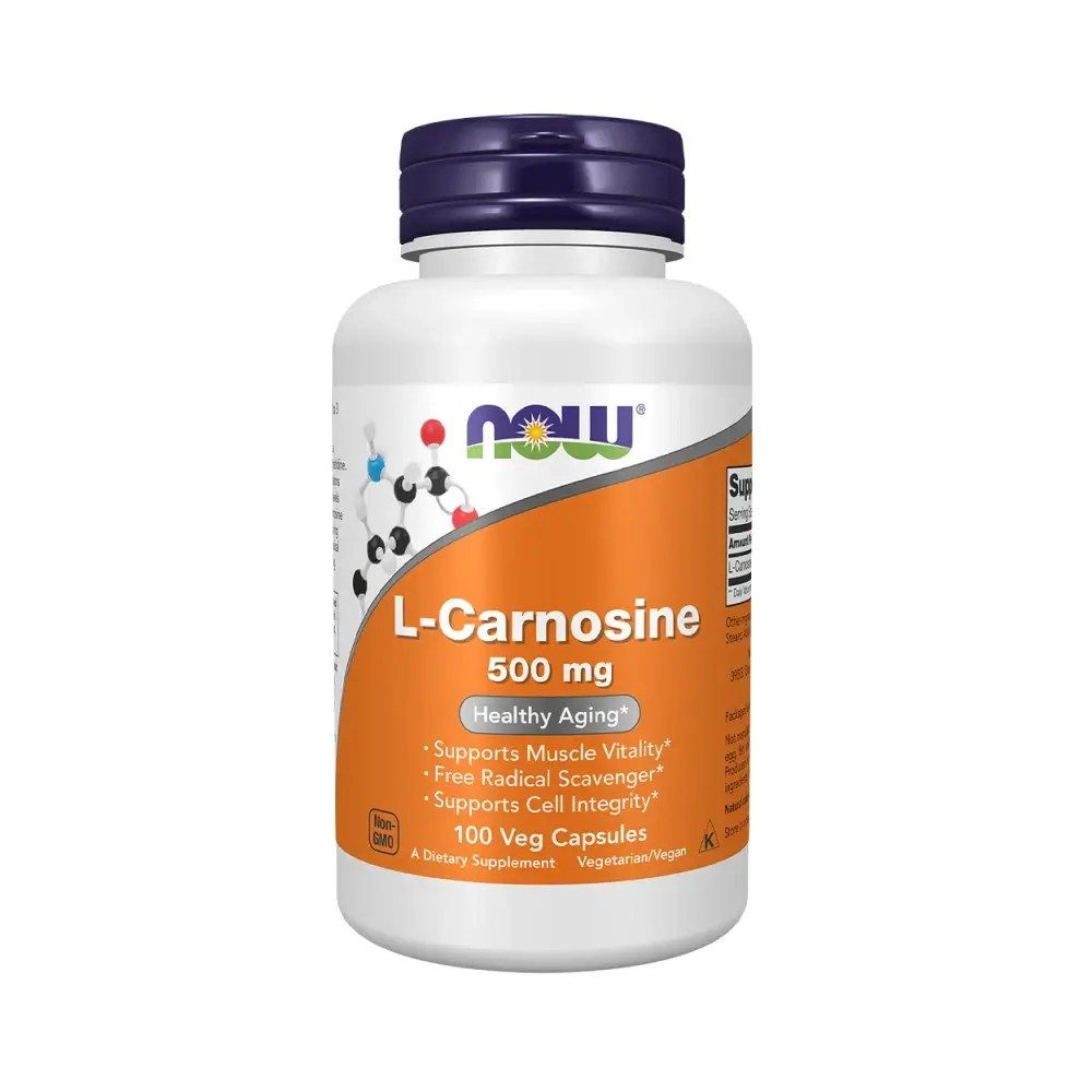 Öregedésgátló L-karnozin 500 mg, Now L-Carnosine, 100 kapszula