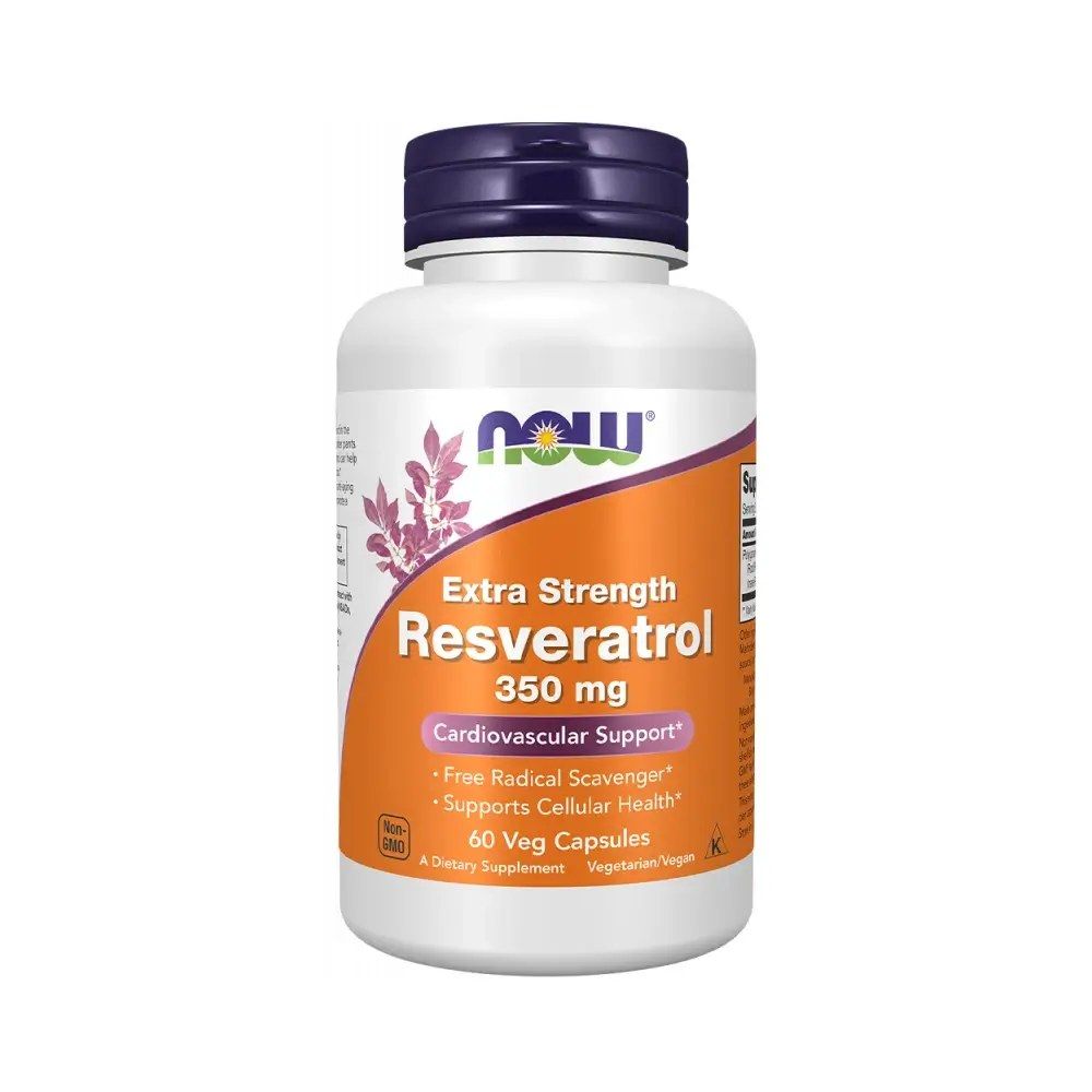 Rezveratrol 350 mg, Now Resveratrol, 60 kapszula