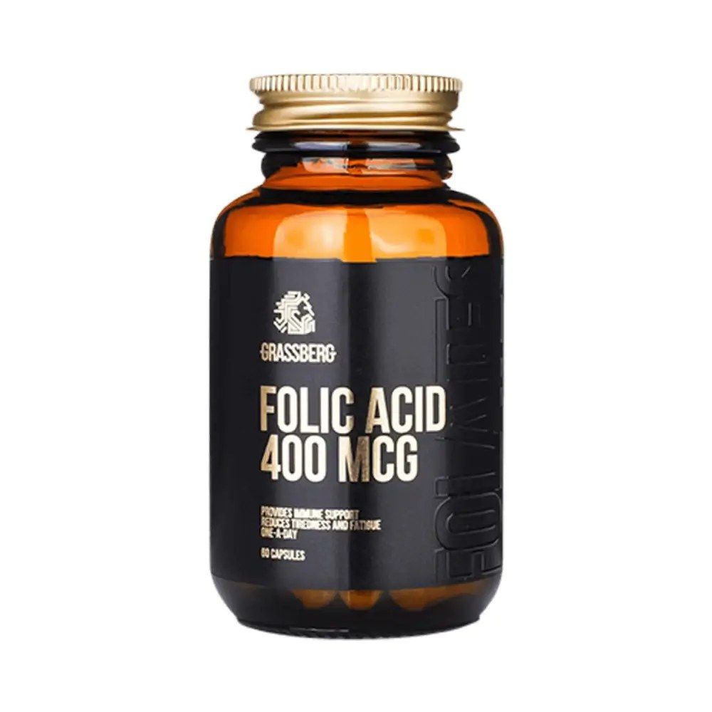 Folsav 400 mcg, Grassberg Folic Acid, 60 kapszula