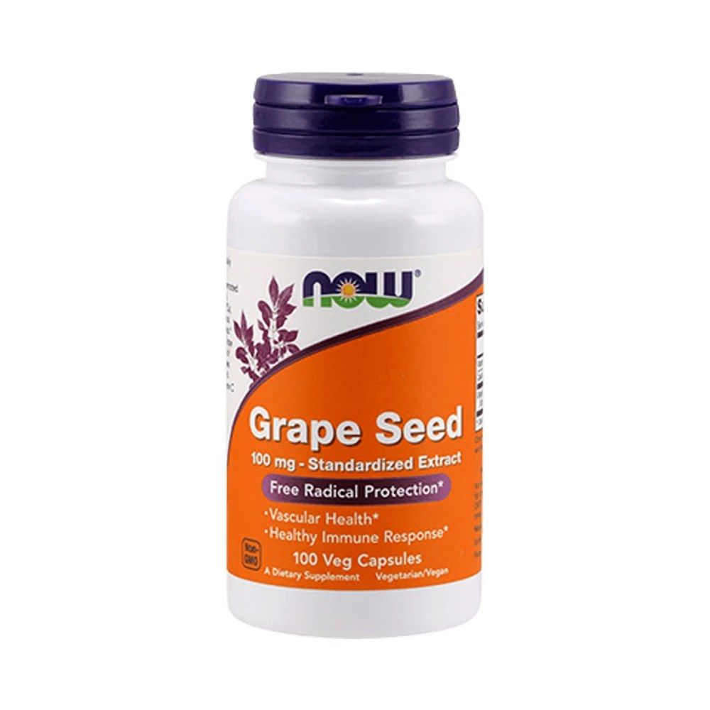 Szőlőmag kivonat 100 mg, Now Grape Seed, 100 kapszula
