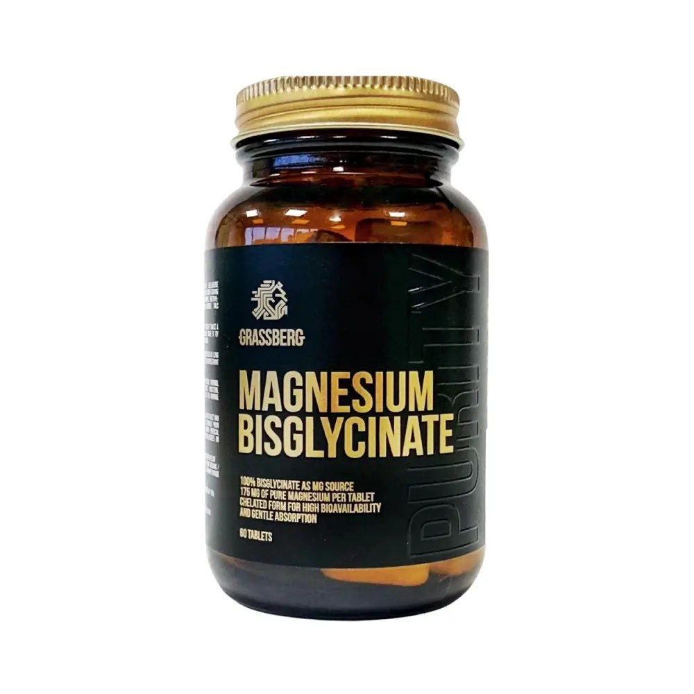 Magnézium-biszglicinát, Grassberg Magnesium Bisglycinate, 60 tabletta