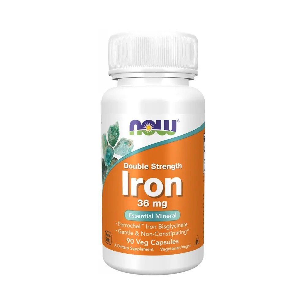 Vas 36 mg Ferrochel, Now Iron, 90 kapszula
