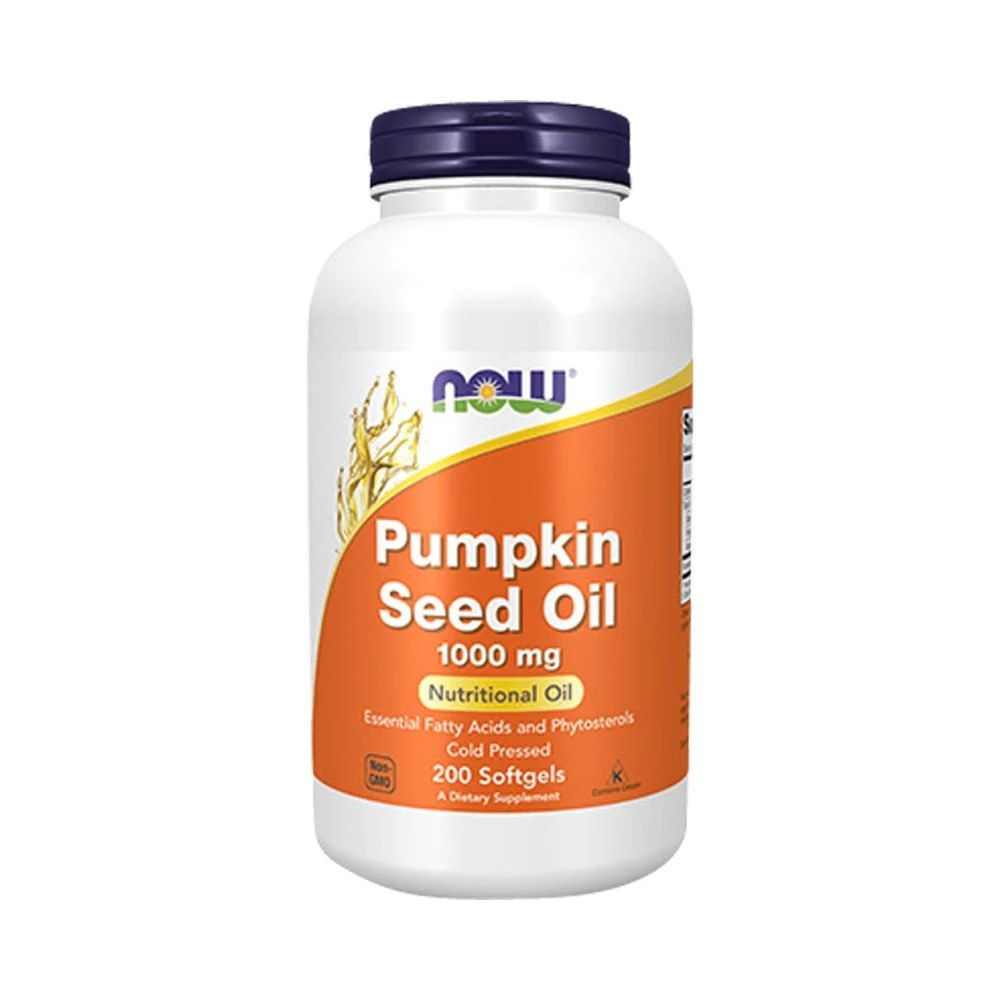 Hidegen sajtolt tökmagolaj 1000 mg, Now Pumpkin Seed Oil, 200 lágykapszula