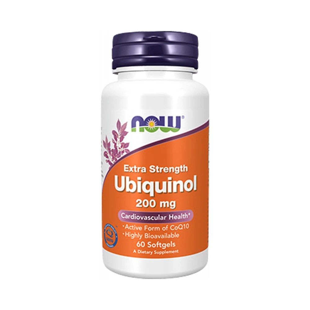 Extra dózisú ubikvinol 200 mg, Now Ubiquinol Extra Strength, 60 lágykapszula