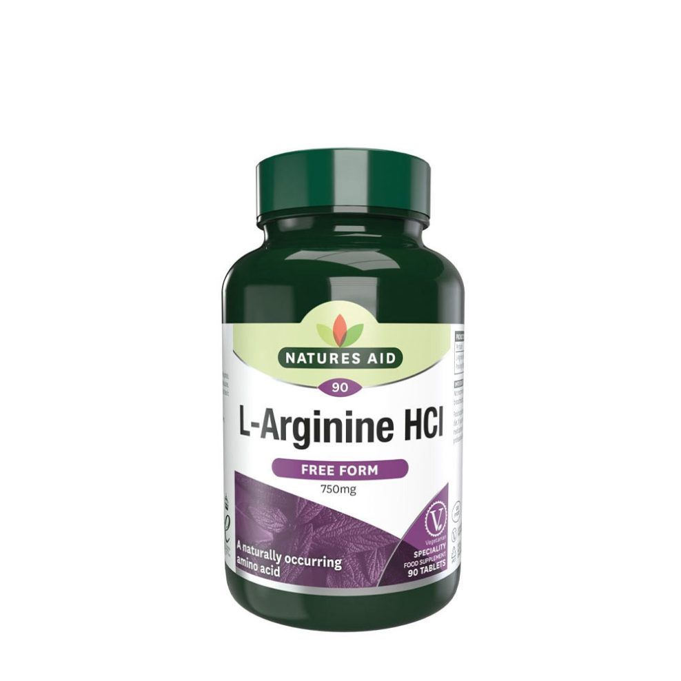 L-arginin-hidroklorid, Natures Aid L-Arginine HCl, 90 tabletta