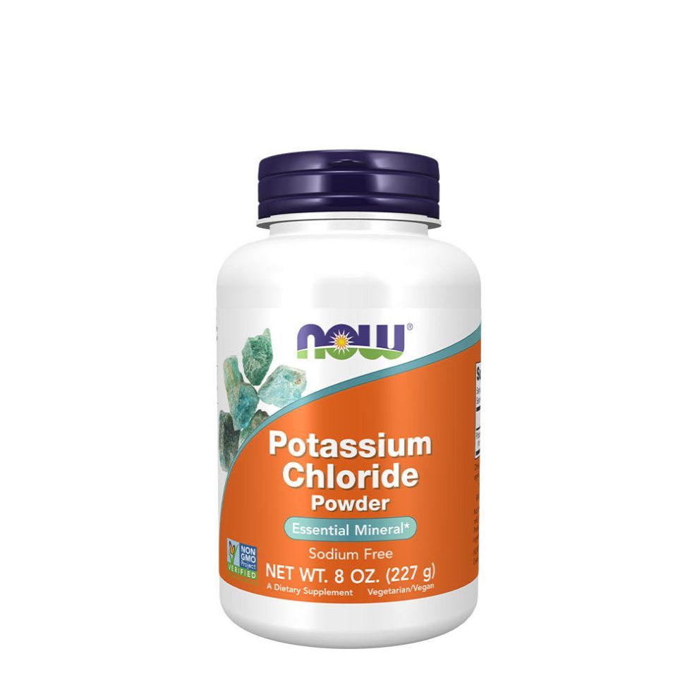 Kálium-klorid por, Now Foods Potassium Chloride Powder, 354 ml